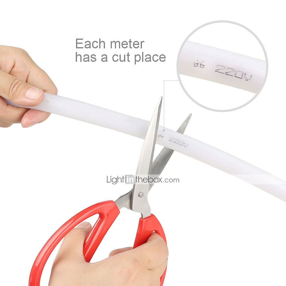 5M Flexibele LED-verlichtingsstrips 600 LEDs EL 14mm 1 set Warm wit Wit Rood Waterbestendig Knipbaar Feest 220 V 2025 - $52.99 –P16