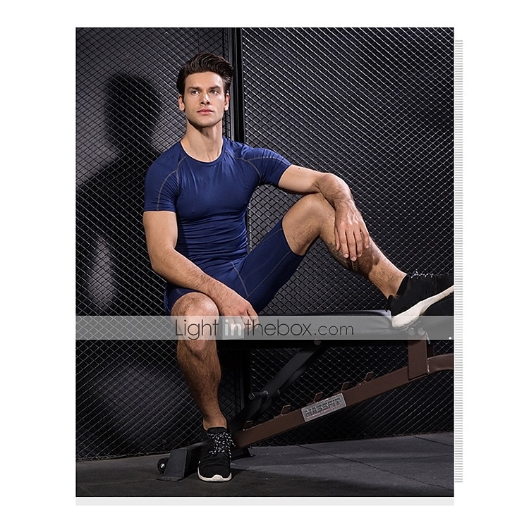 Hombre Camiseta Compresión Camiseta para correr Básico Manga Corta Camiseta Deportivo Otoño Licra Estiramiento de 4 maneras Transpirable Secado rápido Diseño Anatómico Aptitud física Entrenamiento de 2025 - $18.49 –P17