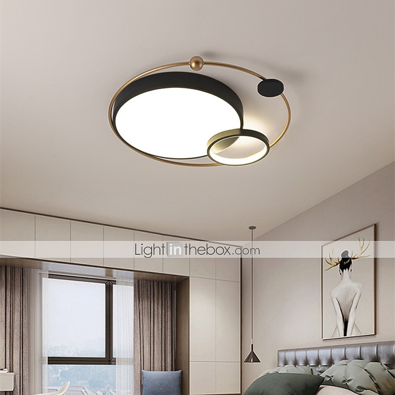 אור 1 אור תקרה מודרני ניתנת לעמעום led creative מעגל חם מעגל מנורות עגולים תאורה 28w 2025 - $172.99 –P11