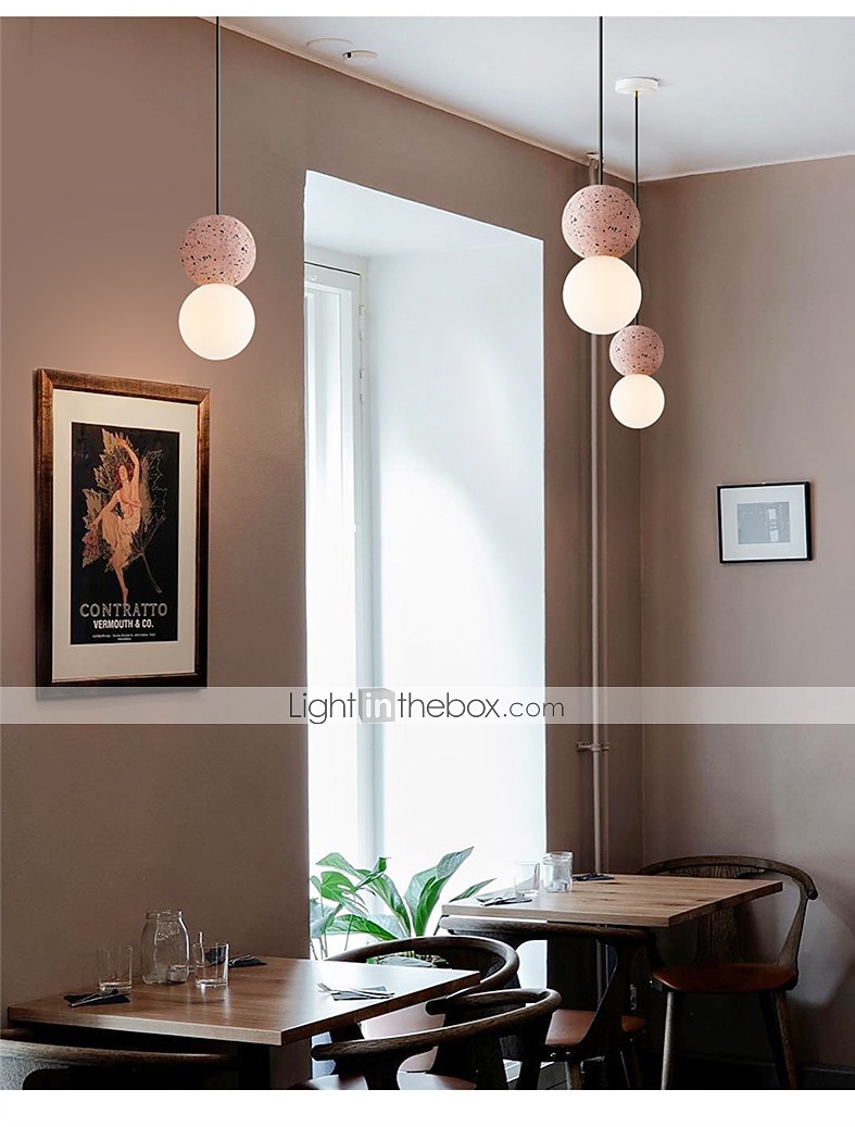 10 cm Design unico Luci Pendenti Metallo Resina Sfera Finiture verniciate Stile nordico 110-120V 220-240V del 2025 a $107.99 –P8