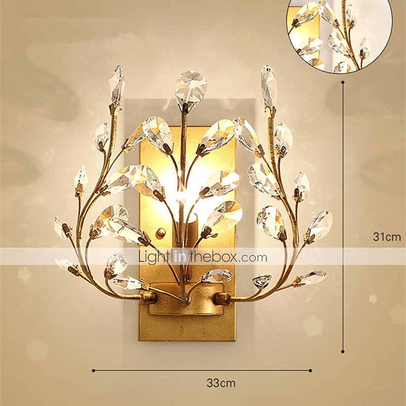 lampada da parete a testa singola country americano lampada da parete comodino camera da letto in stile europeo soggiorno lampada da parete in cristallo creativo retrò candela di ferro del 2026 a $187.99 –P9