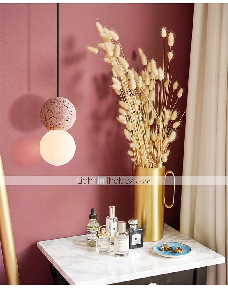 10 cm Design unico Luci Pendenti Metallo Resina Sfera Finiture verniciate Stile nordico 110-120V 220-240V del 2025 a $107.99 –P7