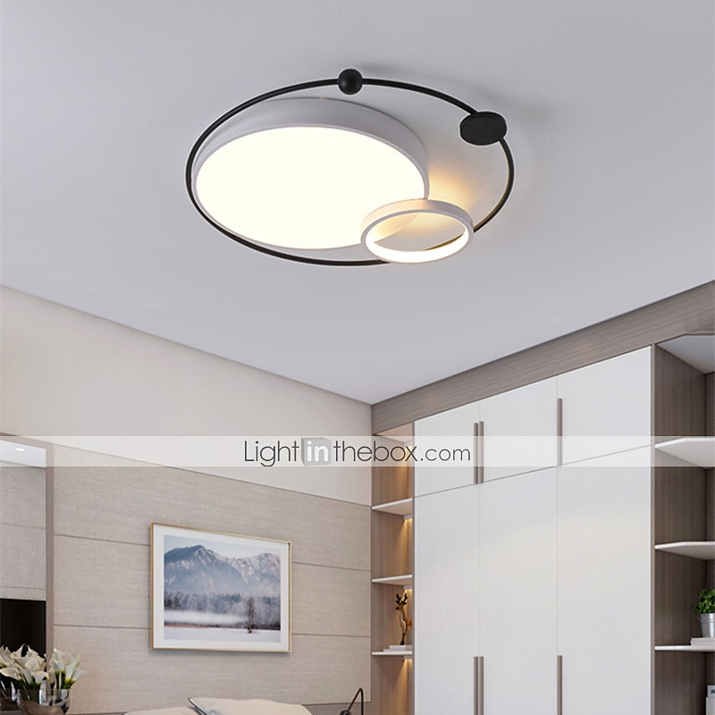 אור 1 אור תקרה מודרני ניתנת לעמעום led creative מעגל חם מעגל מנורות עגולים תאורה 28w 2025 - $172.99 –P7