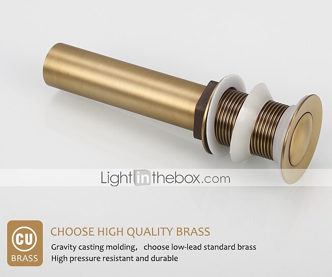 Brass Pop Up Sink Drain Stopper with Overflow Bathroom Faucet Vessel Vanity Sink Drainer 2025 - $29.99 –P6