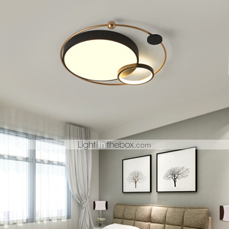 אור 1 אור תקרה מודרני ניתנת לעמעום led creative מעגל חם מעגל מנורות עגולים תאורה 28w 2025 - $172.99 –P1