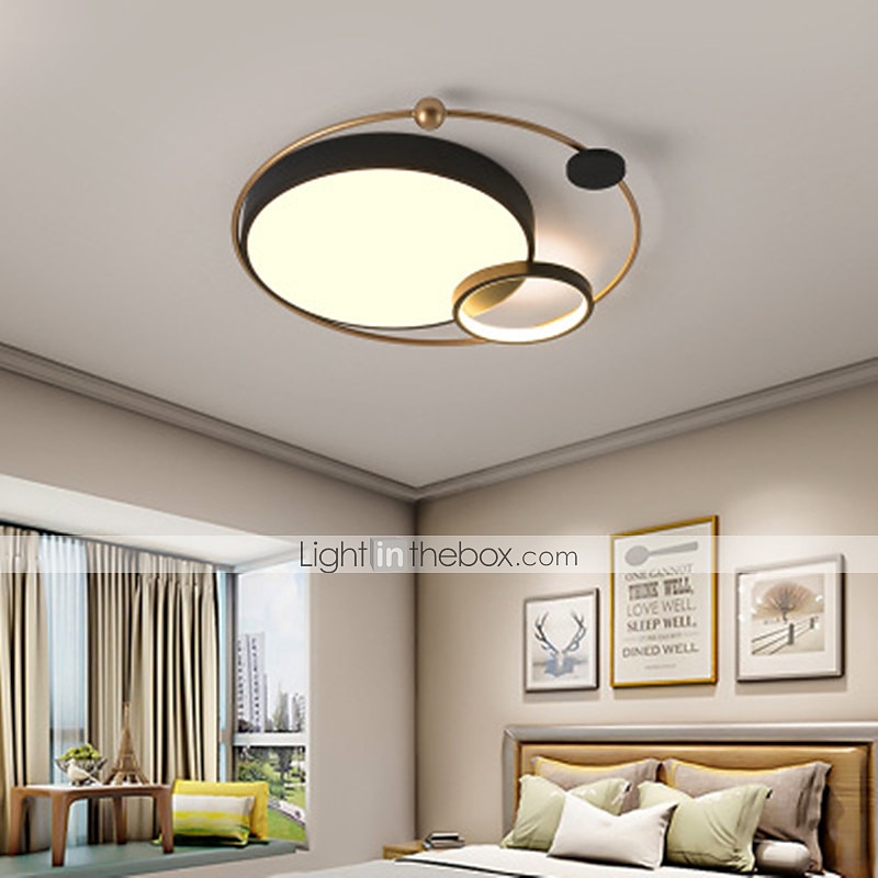 אור 1 אור תקרה מודרני ניתנת לעמעום led creative מעגל חם מעגל מנורות עגולים תאורה 28w 2025 - $172.99 –P5