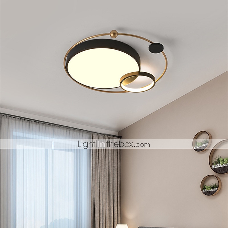 אור 1 אור תקרה מודרני ניתנת לעמעום led creative מעגל חם מעגל מנורות עגולים תאורה 28w 2025 - $172.99 –P2