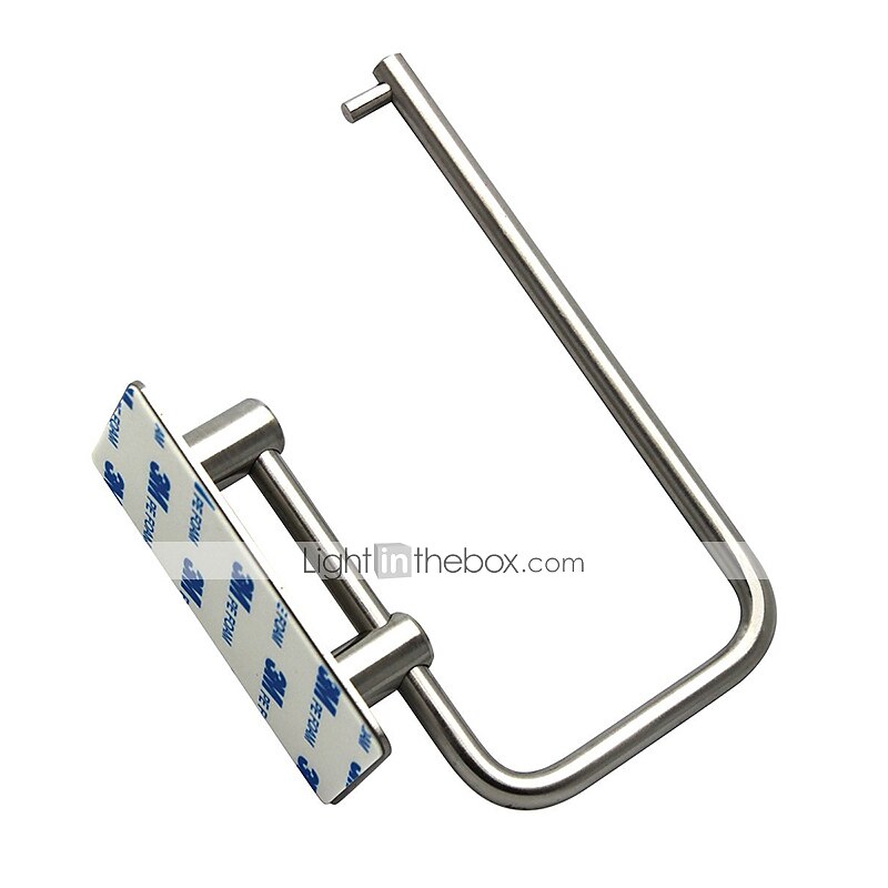 il set di accessori per il bagno in acciaio inossidabile include portarotolo multifunzione e ganci per accappatoio 4 pezzi nero opaco senza punzonatura e argento spazzolato con adesivo a forte del 2025 a $36.99 –P8