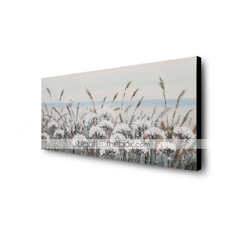 Hang-Ölgemälde Handgemalte Horizontal Abstrakt Landschaft Blumenmuster / Botanisch Modern Fügen Innenrahmen / Gestreckte Leinwand 2025 - $150.99 –P3