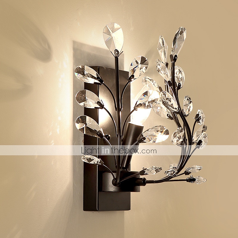 lampada da parete a testa singola country americano lampada da parete comodino camera da letto in stile europeo soggiorno lampada da parete in cristallo creativo retrò candela di ferro del 2026 a $187.99 –P5