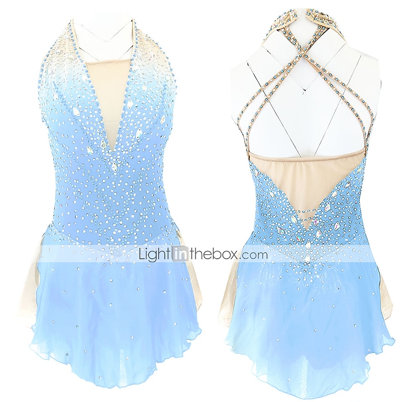 Vestido de patinaje artístico Mujer Chica Patinaje Sobre Hielo Vestidos Accesorios Púrpula Claro Rosado morado Amarillo y amarillo Espalda Abierta Licra Microelástico Entrenamiento Ropa de Patinaje 2026 - $157.99 –P10