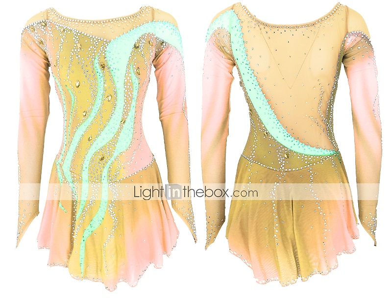 Rochie de Patinaj Artistic Pentru femei Fete Πατινάζ στο πάγο Rochii Ținute Yan roz Violet Alb / Alb Deschide Înapoi Spandex Înaltă Elasticitate Antrenament Ținută Patinaj Confecționat Manual Mat 2025 - $194.99 –P11