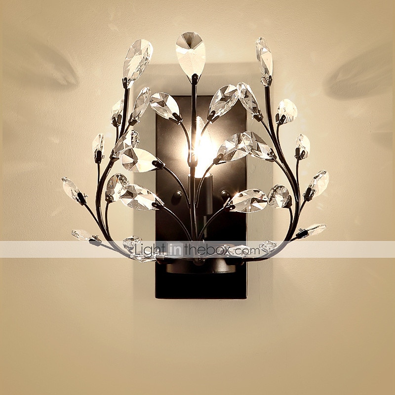 lampada da parete a testa singola country americano lampada da parete comodino camera da letto in stile europeo soggiorno lampada da parete in cristallo creativo retrò candela di ferro del 2026 a $187.99 –P1