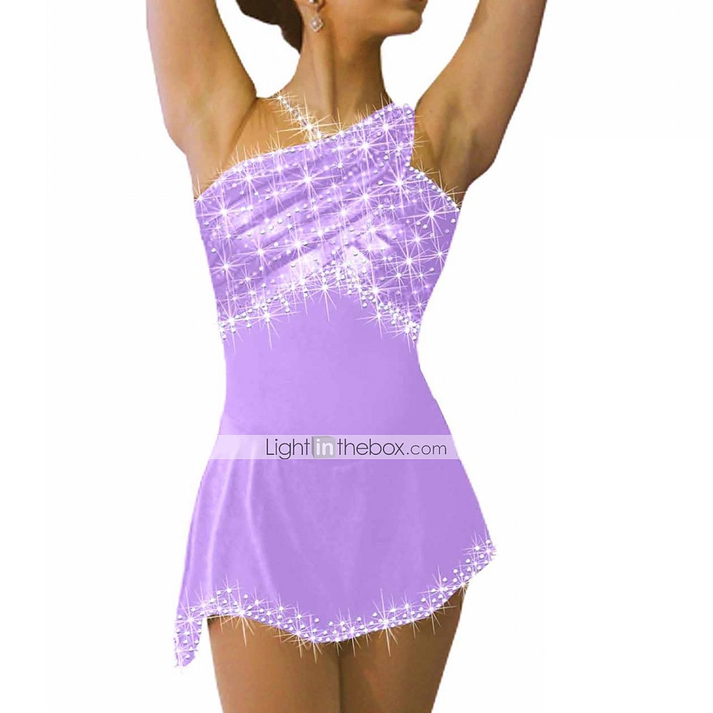 Kunstschaatsjurk Dames Voor meisjes Schaatsen Jurken Outfits Zwart Wit Geel Spandex Hoge Elasticiteit Wedstrijd Kunstschaatskleding Kristal / Bergkristal Mouwloos Schaatsen Kunstschaatsen 2026 - $153.99 –P3