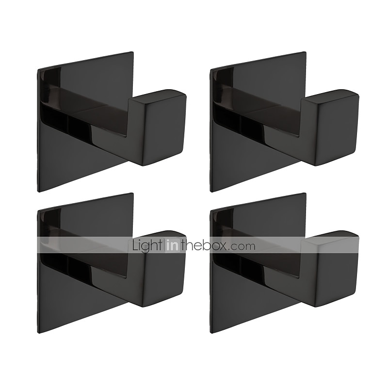 Bad Zubehör-Set / Handtuchhalter / Kleiderhaken Neues Design / Selbstklebend / Multifunktion Moderne / Antike Edelstahl 4pcs - Bad Wandmontage 2025 - $55.99 –P2