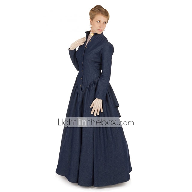 Abito Vittoriano Abito da Ballo 1910 Lunghezza al pavimento Lunghezza lunga Vestito Costume da festa Abito da Ballo Taglie Forti Duchessa Taglie Forti Tinta unica Abito da ballo Girocollo Senza Spalle del 2026 a $162.99 –P2