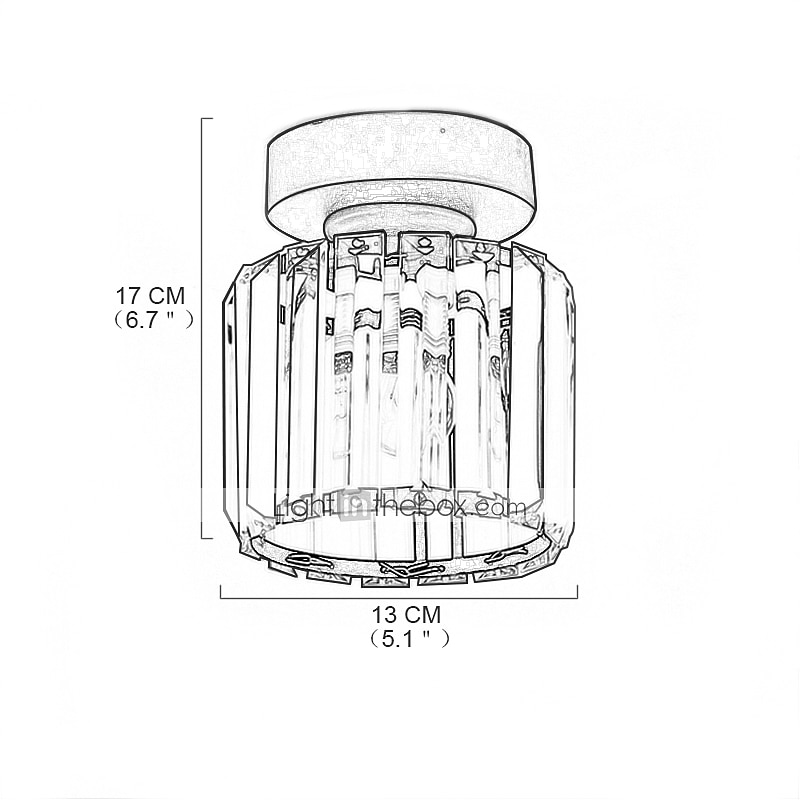 13 cm hängande lykta design infällda lampor glas geometriska naturinspirerade moderna 220-240v 2026 - $54.99 –P9