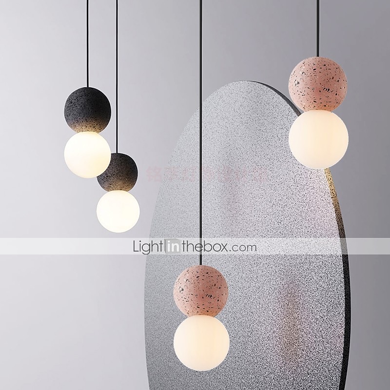 10 cm Design unico Luci Pendenti Metallo Resina Sfera Finiture verniciate Stile nordico 110-120V 220-240V del 2025 a $107.99 –P3
