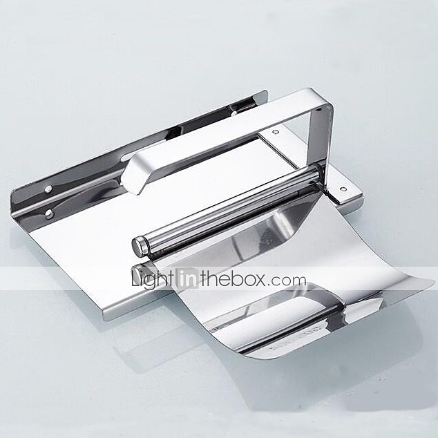 porta carta igienica acciaio inox per bagno con ripiano portacellulare da parete argentato 1pz del 2025 a $31.99 –P1