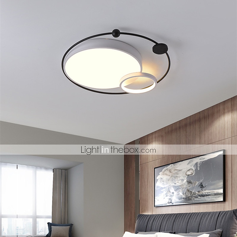 אור 1 אור תקרה מודרני ניתנת לעמעום led creative מעגל חם מעגל מנורות עגולים תאורה 28w 2025 - $172.99 –P4