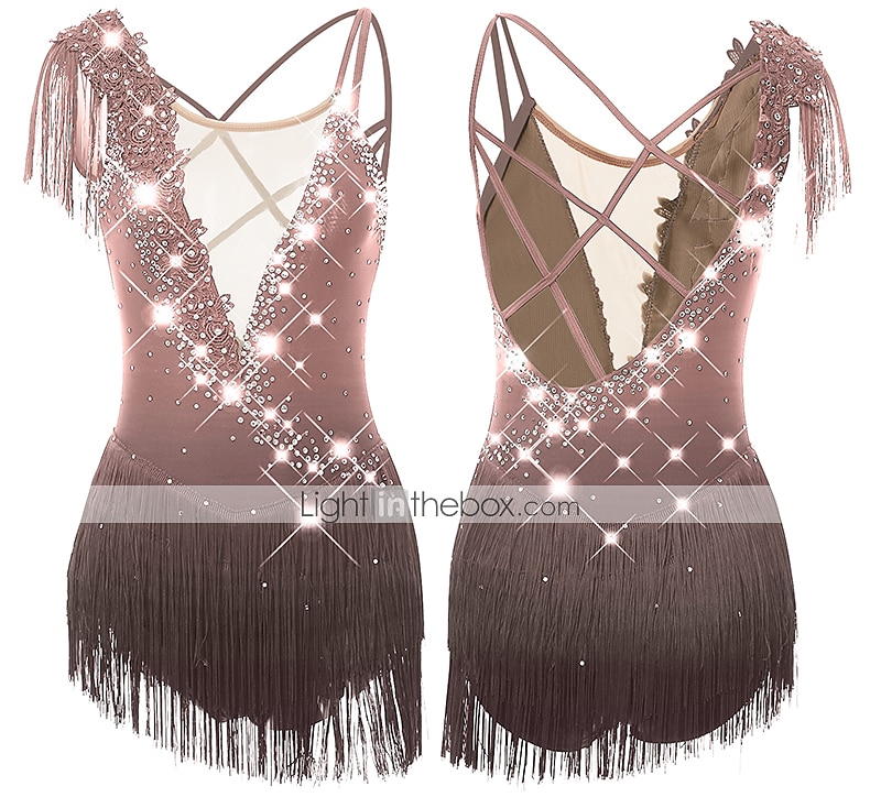 Eiskunstlaufkleid Damen Mädchen Eislaufen Kleider Schwarz Weiß Gelb Kreuz und quer Quaste Gitter Spandex Hochelastisch Wettbewerb Eiskunstlaufkleidung Ärmellos Latintanz Eislaufen Wintersport 2025 - $86.99 –P16