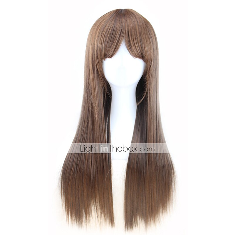 2025年 女性用ブロンドウィッグ 合成ウィッグ ストレート キンキーストレート アシンメトリックウィッグ ロング ライトブロンド ライトブラウン /ブラウン /ピンク ナチュラルブラック合成髪 ハロウィンウィッグ  コレクション – $17.99 –P10