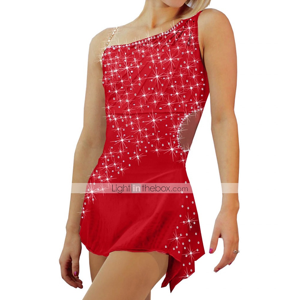 Rochie de Patinaj Artistic Pentru femei Fete Πατινάζ στο πάγο Rochii Ținute Negru Alb Galben Spandex Înaltă Elasticitate Antrenament Competiție Ținută Patinaj Peteci Cristale / Strasuri Fără manșon 2026 - $165.99 –P7