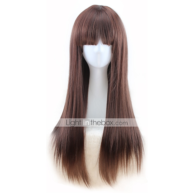 2025年 女性用ブロンドウィッグ 合成ウィッグ ストレート キンキーストレート アシンメトリックウィッグ ロング ライトブロンド ライトブラウン /ブラウン /ピンク ナチュラルブラック合成髪 ハロウィンウィッグ  コレクション – $17.99 –P12