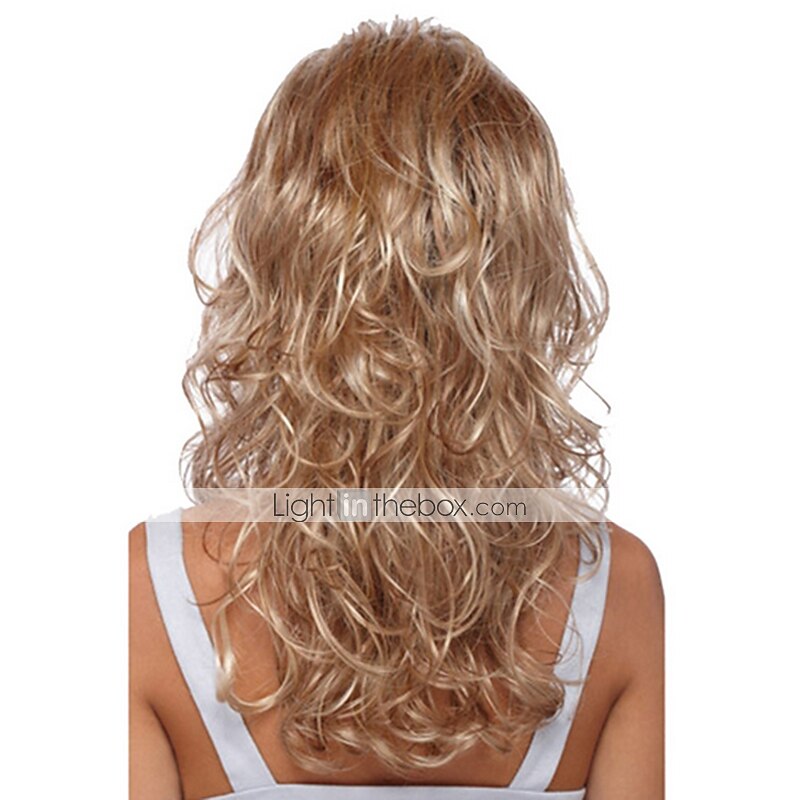 Synthetic Wig Curly Asymmetrical Machine Made Wig Blonde Long Blonde Synthetic Hair 27 inch Women's Blonde / Daily Wear 2025 - $20.99 –P4