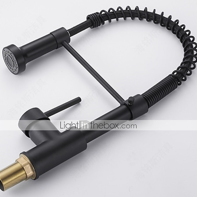Kitchen Sink Mixer Faucet with Pull Down Sprayer, 360 swivel High Arc Single Handle Spring Kitchen Taps Deck Mounted, One Hole Brass Kitchen Sink Faucet Centerset Water Taps 2025 - $105.99 –P9