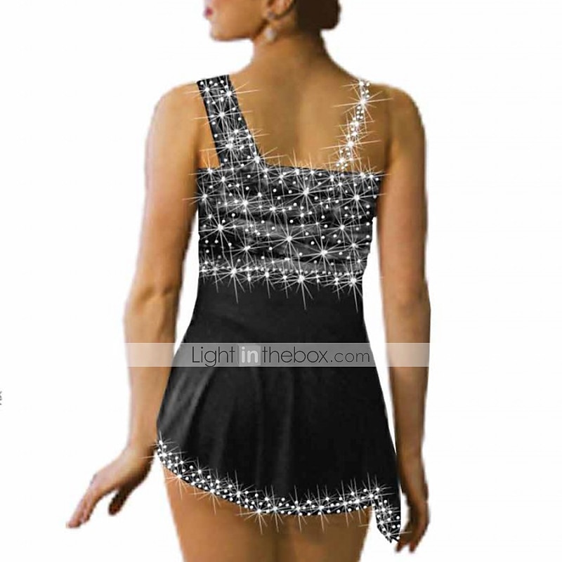 Kunstschaatsjurk Dames Voor meisjes Schaatsen Jurken Outfits Zwart Wit Geel Spandex Hoge Elasticiteit Wedstrijd Kunstschaatskleding Kristal / Bergkristal Mouwloos Schaatsen Kunstschaatsen 2026 - $153.99 –P10