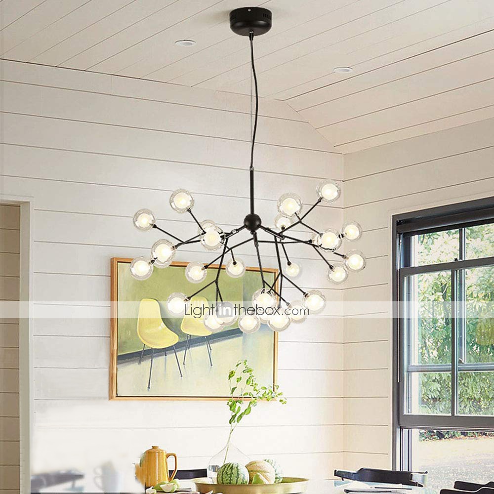 Κρεμαστό led πολυελαίου 27 φωτός 75 cm ελαφρύ μεταλλικό γυαλί βαμμένο σπούτνικ φινιρίσματα καλλιτεχνική σφαίρα 110-120v 220-240v 2026 - $699.99 –P8