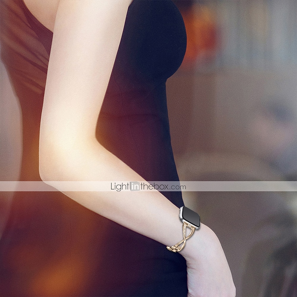Uhrenarmband für Fitbit Versa 2 / Versa Lite / Versa SE / Versa Edelstahl Strass Ersatz Gurt Bling-Diamant Schmuck Armband Armband 2025 - $20.99 –P1