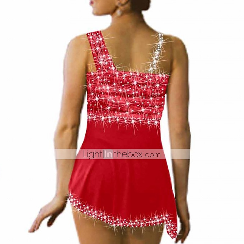 Kunstschaatsjurk Dames Voor meisjes Schaatsen Jurken Outfits Zwart Wit Geel Spandex Hoge Elasticiteit Wedstrijd Kunstschaatskleding Kristal / Bergkristal Mouwloos Schaatsen Kunstschaatsen 2026 - $153.99 –P9