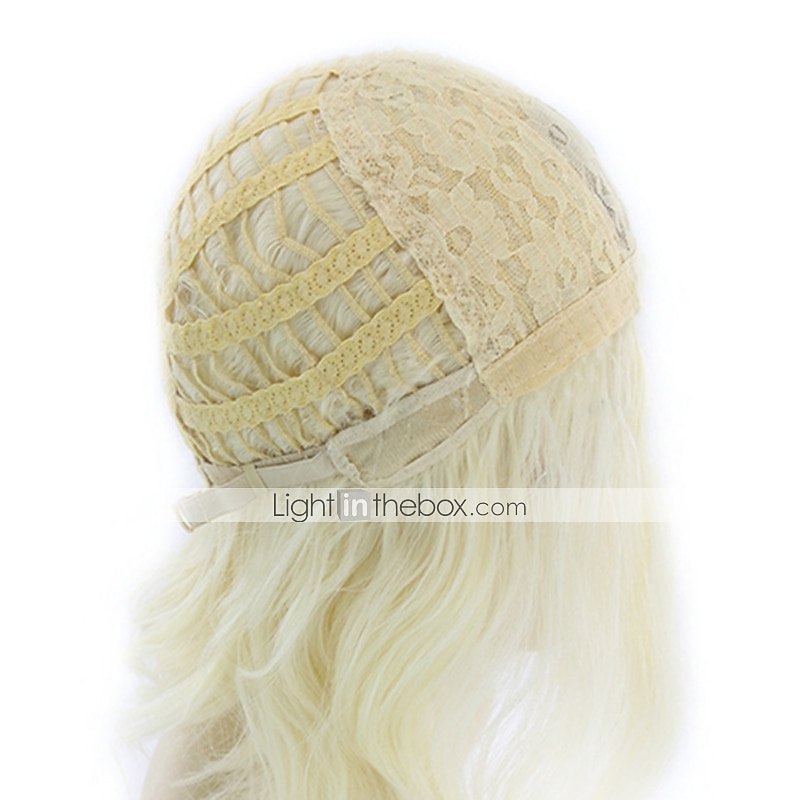 Syntetiske parykker Rett Asymmetrisk frisyre Maskinprodusert Parykk Blond Lang Blond Syntetisk hår 21 tommers Dame Beste kvalitet Blond / Dagligdagstøy 2025 - $23.99 –P3