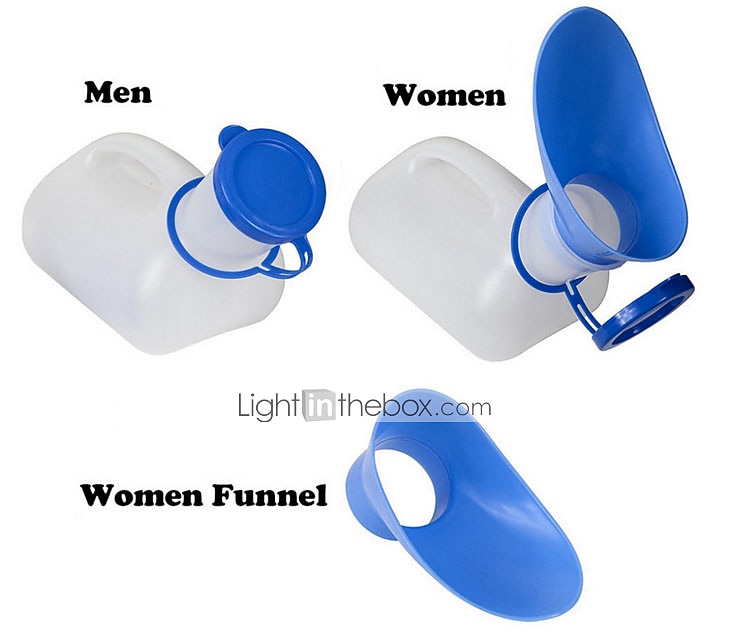 1 st 1000 ml draagbare plastic mobiele urinoir toilet flesje outdoor camping auto urine fles voor vrouwen mannen reis reizen gereedschap 2025 - $17.99 –P6