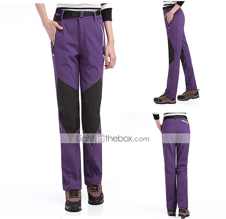 Naisten Vaellushousut Softshell-housut Patchwork Talvi Ulko- Normaali Vedenkestävä Tuulenkestävä Hengittävä Lämmin Pants Alaosat Musta Purppura Fuksia Burgundi Taivaan sininen Telttailu / Retkely 2025 - $56.99 –P4