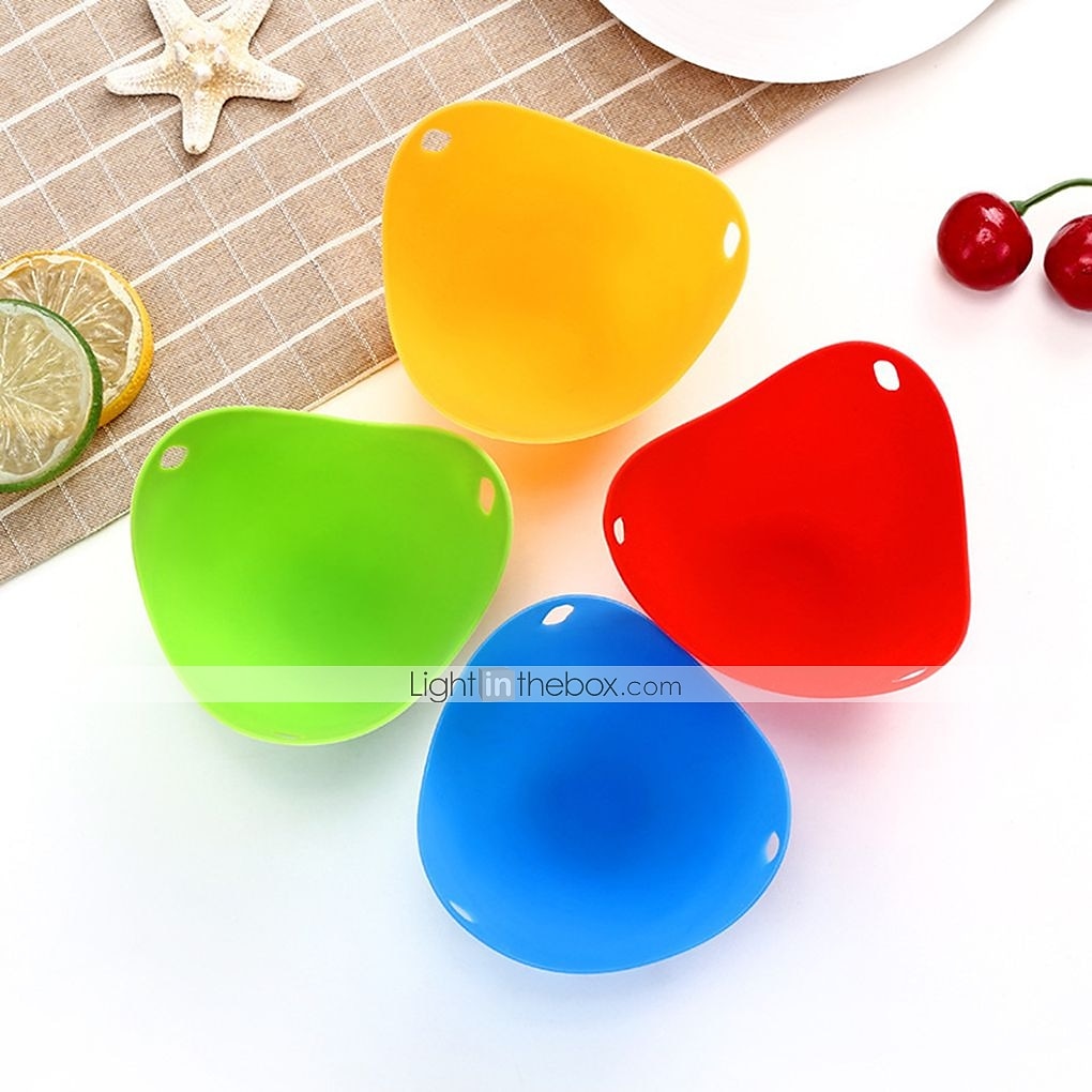 Set de 4 bucăți din silicon braconier de ouă gătit bracon păstăi tigaie mucegai instrument de bucătărie coacere ceașcă pocată 2025 - $13.99 –P4