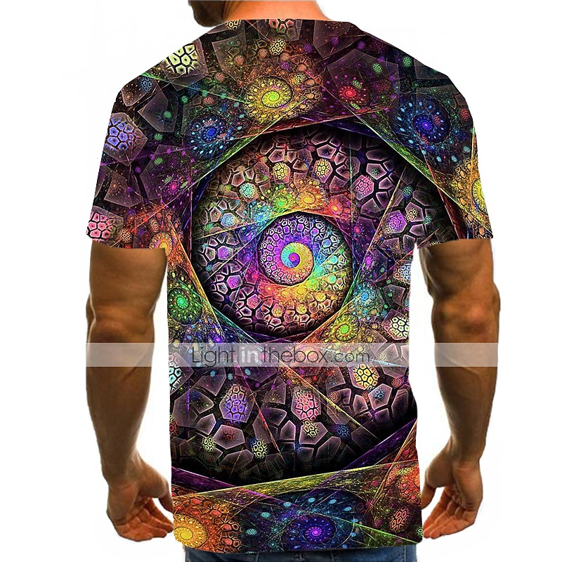Homens Gráfico Galáxia Camisa Social Camiseta Manga Curta Camiseta Decote Redondo Camisa Básico Feriado Arco-íris Roupa S M L XL 2XL 3XL de 2026 por $19.49 –P2