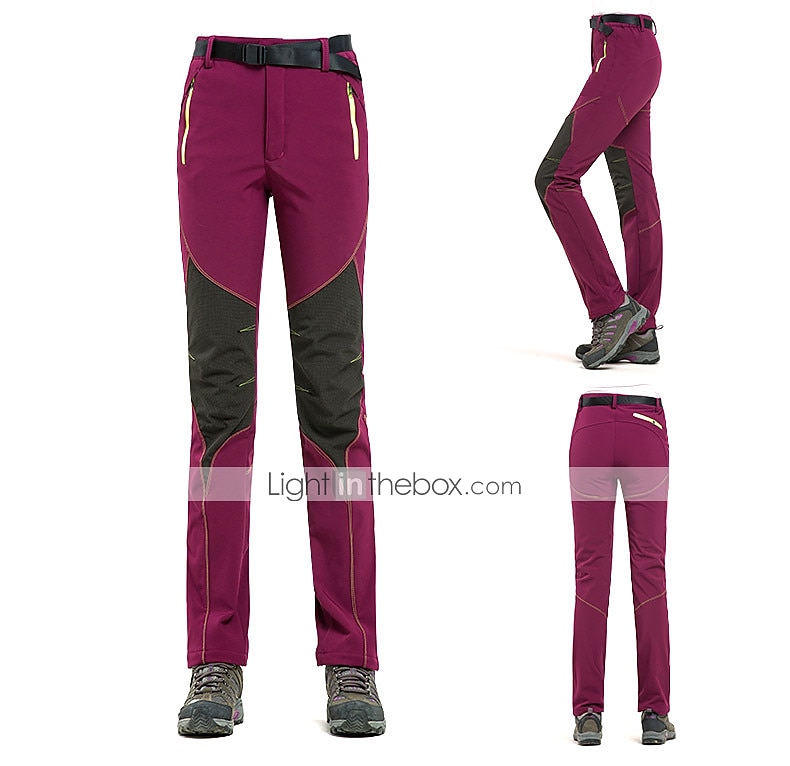 Naisten Vaellushousut Softshell-housut Patchwork Talvi Ulko- Normaali Vedenkestävä Tuulenkestävä Hengittävä Lämmin Pants Alaosat Musta Purppura Fuksia Burgundi Taivaan sininen Telttailu / Retkely 2025 - $56.99 –P1