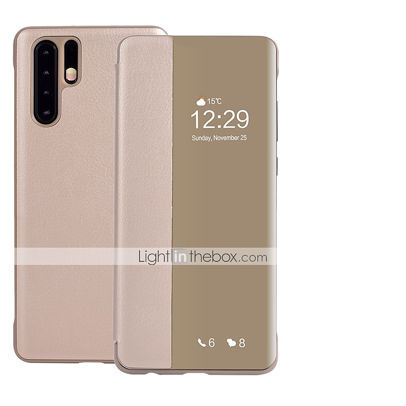 טלפון מגן עבור Huawei Mate 40 Pro + P10 Huawei Mate 20 pro Hwawei P40 P30 P20 Pro Lite כיסוי עם מכסה עם חלון שקיפות מגן גוף מלא אחיד עור PU 2025 - $15.99 –P6
