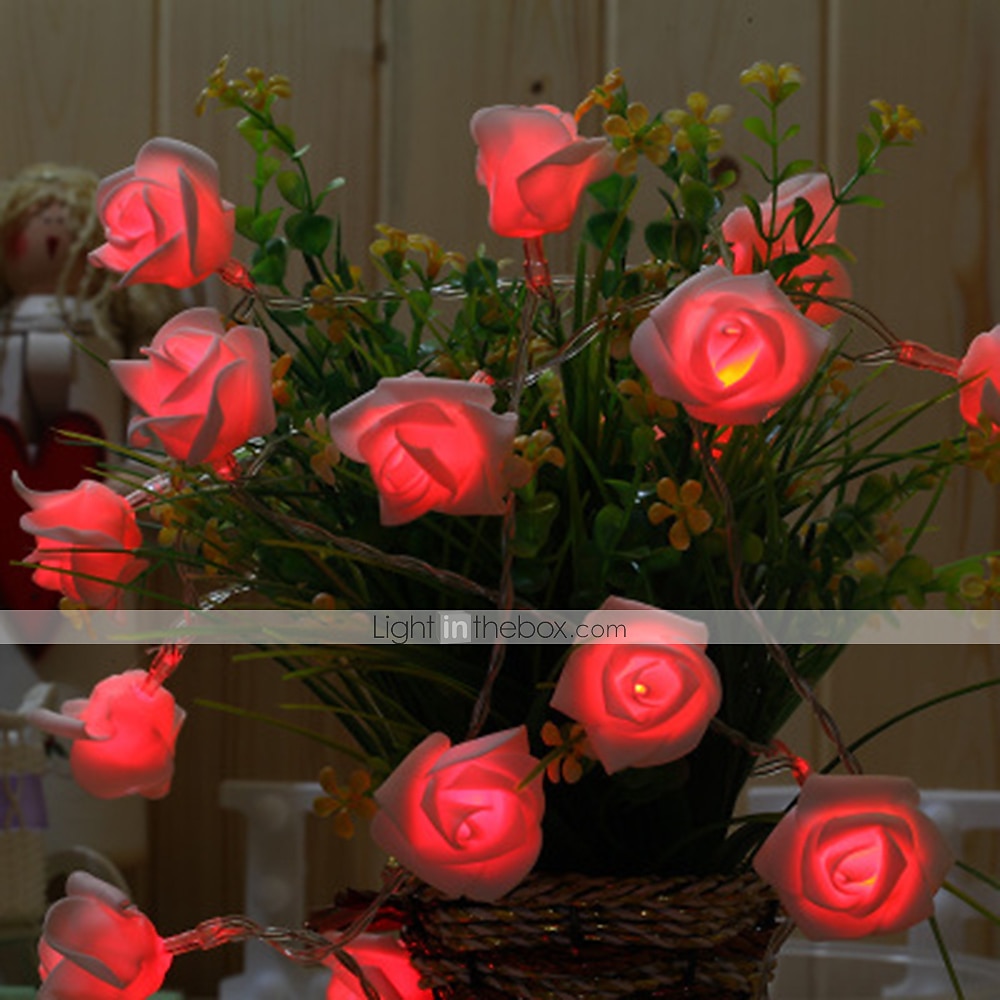ros slingor 3m 30 leds inomhus alla hjärtans bröllopsfödelsedag årsdag blomlökar dekoration 2025 - $19.99 –P4