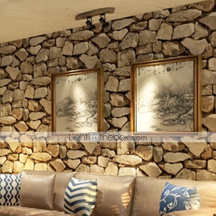 Fajne tapety fototapeta ceglana tapeta brązowa 3d rock kamienna okładzina ścienna klej wymagany pcv wystrój domu 1000*53 cm 2025 - $35.99 –P3