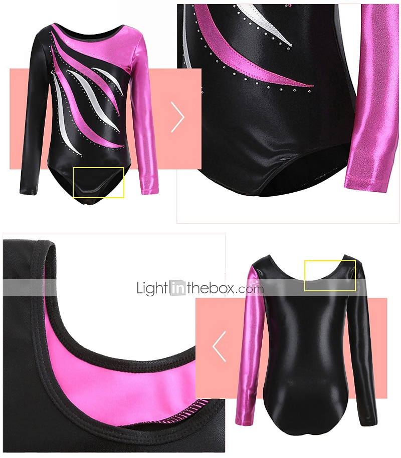 Voimistelu trikoot Naisten Tyttöjen Kokopuku Voimistelupuku Spandex Erittäin elastinen Hengittävä Käsintehty sparkly Pitkähihainen Kouluts Kilpailu Tanssi Rytminen voimistelu Telinevoimistelu Sininen 2025 - $24.99 –P3