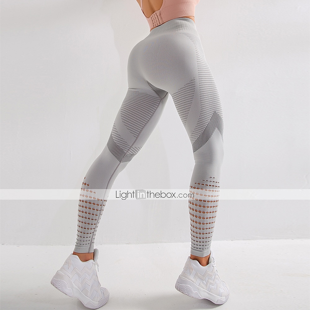 Dames Strakke hardloopbroek Compressiebroek Netstof Hoge taille Basislaag Sport & Outdoor Sportief Winter Buikcontrole Billenlift Sneldrogend Fitness Sportschooltraining Hardlopen Sportkleding 2025 - $16.49 –P4