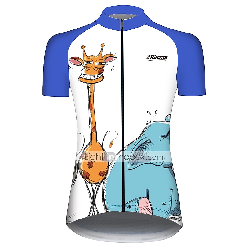 Femmes Maillot de cyclisme Animal Eléphant Girafe Manche Courte Cyclisme Maillot Top avec 3 poches arrière VTT Vélo tout terrain Cyclisme sur route Résistant aux UV Séchage Rapide Poche Arrière de 2025 ? $28.99 –P5