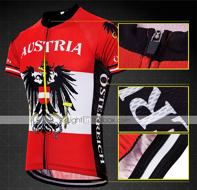 Homens Camisa para Ciclismo Padrão Águia Rússia Manga Curta Moto Camisa / Roupas Para Esporte Blusas com 3 bolsos traseiros Ciclismo de Montanha Ciclismo de Estrada Resistente a UV Secagem Rápida de 2026 por $30.99 –P15