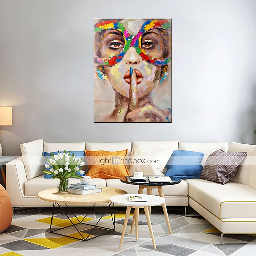 női arcpaletta portré kézzel festett pop art falfestmény vászon olajfestmény dekorativók otthoni szállodák gályájának keret nélkül hengerelve 2026 - $81.99 –P3