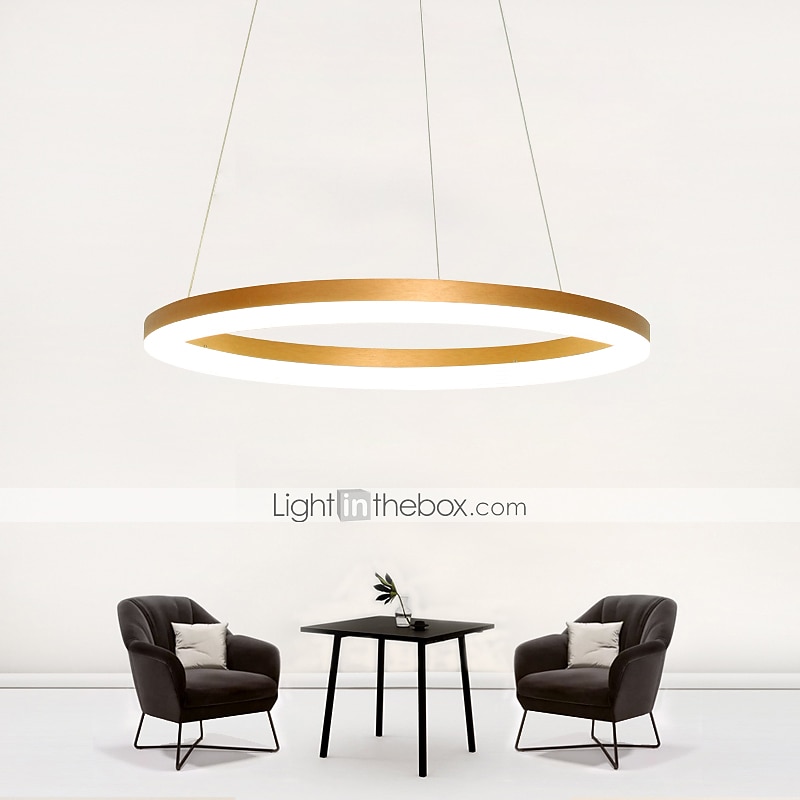 80CM LED Pendant Light Geometrical Circle Design Nordic Modern Simple for Dinning Room Bedroom Entry Aluminum Frame Acrylic Black White Gold Coffee 40W 2025 - $279.99 –P7