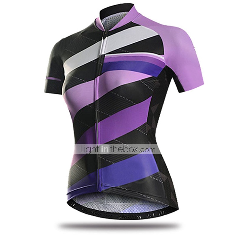 Mujer Maillot de Ciclismo con Culotte Manga Corta MTB Bicicleta Montaña Ciclismo Carretera Verano Primavera Otoño Rosa Morado Naranja Color sólido Rayas Retazos Bicicleta Almohadilla 3D Ciclismo 2026 - $56.99 –P10